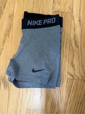 Nike Pro Grey and Black Performance Shorts